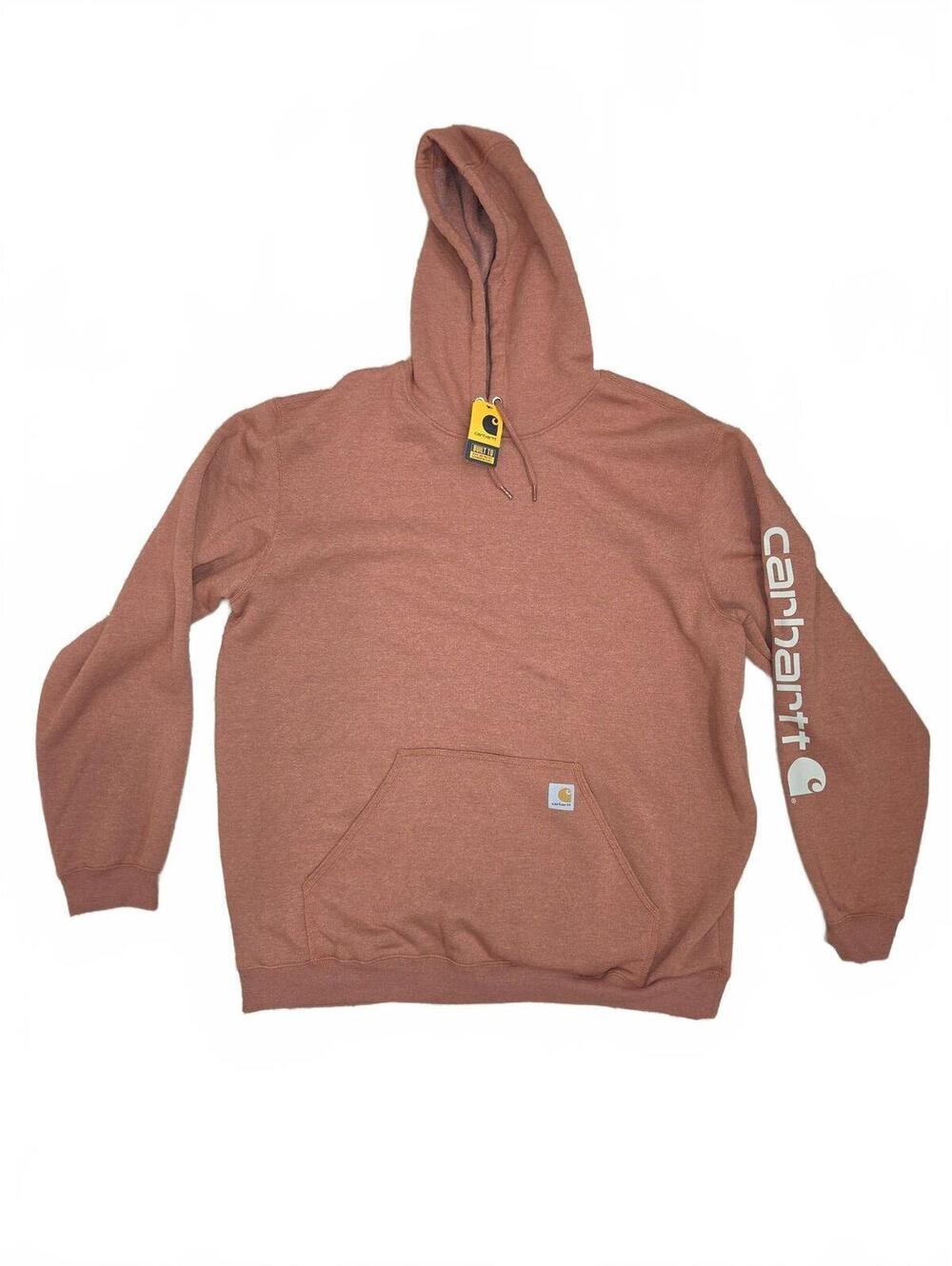 Carhartt Loose Fit Heavyweight Sleeve Logo Pullover Hoodie Terracotta 2XL Tall
